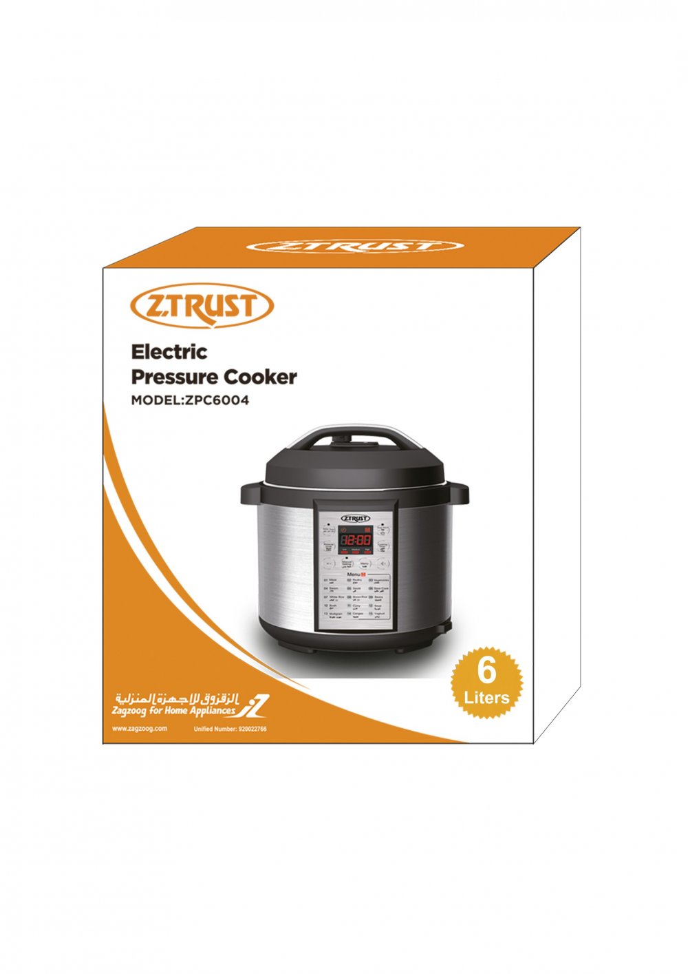 Pressure Cooker 6L, 15P,1000W